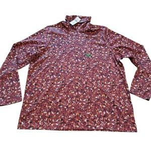 New L.L. Bean Women's Pima Cotton Printed Turtleneck Long Sleeve Plus Size 1X